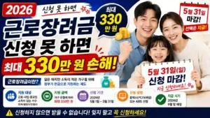 근로장려금 5월신청 안 하면 330만 원 손해!